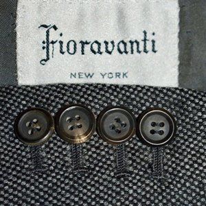 46R William Fioravanti New York Gray Tweed COAT